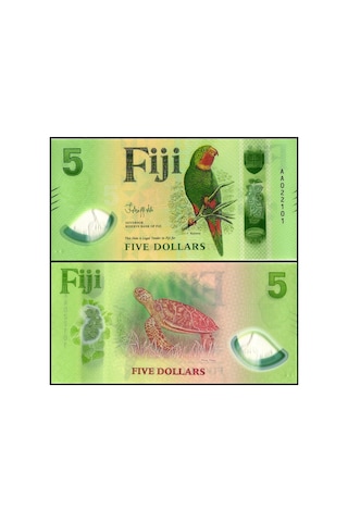 Fiji 5 Dolar 2026 Polymer P 125, Kağıt Para Çil Unc Koleksiyon Para