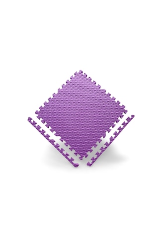 50x50 13mm Damla Desen Puzzle Tatami Minder Spor Yoga Pilates Oyun Matı Mor
