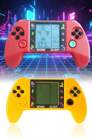 Taşınabilir Tetris Oyun Konsolu Renkli Retro Oyun Aleti Çocuklar İçin Eğlenceli Mini Konsol Çok Renkli