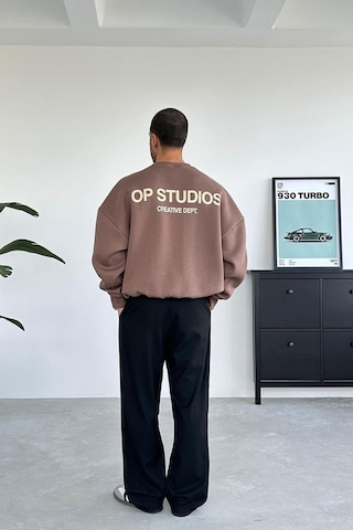 Açık Kahve Studios Creative Oversize Sweat Açık Kahverengi