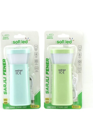 2ın1 - Tek Led Usb To Type-c Şarjlı El Feneri 2.5w - 5w K-0934 5570 Çok Renkli