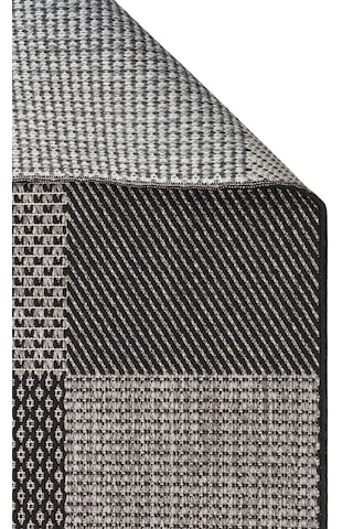 Mona Mn01 Geometrik Desenli Koyu Gri Modern Salon Halısı Hav Toz Vermez Kaymaz Tabanlı