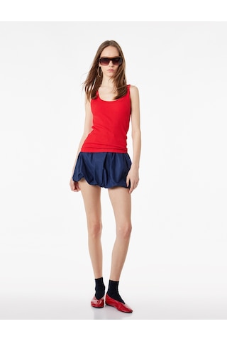 Koton Pamuklu U Yaka Slim Fit Atlet Kırmızı 6sak10269ek