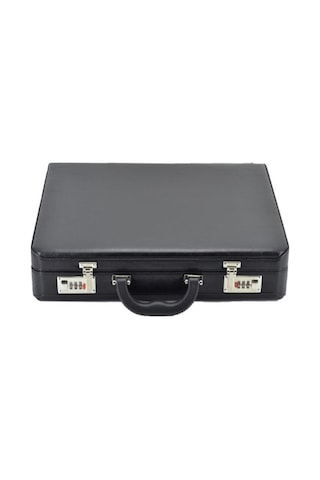 Bond Tipi Çanta Şifreli Evrak Çantası Siyah 14 Litre Siyah