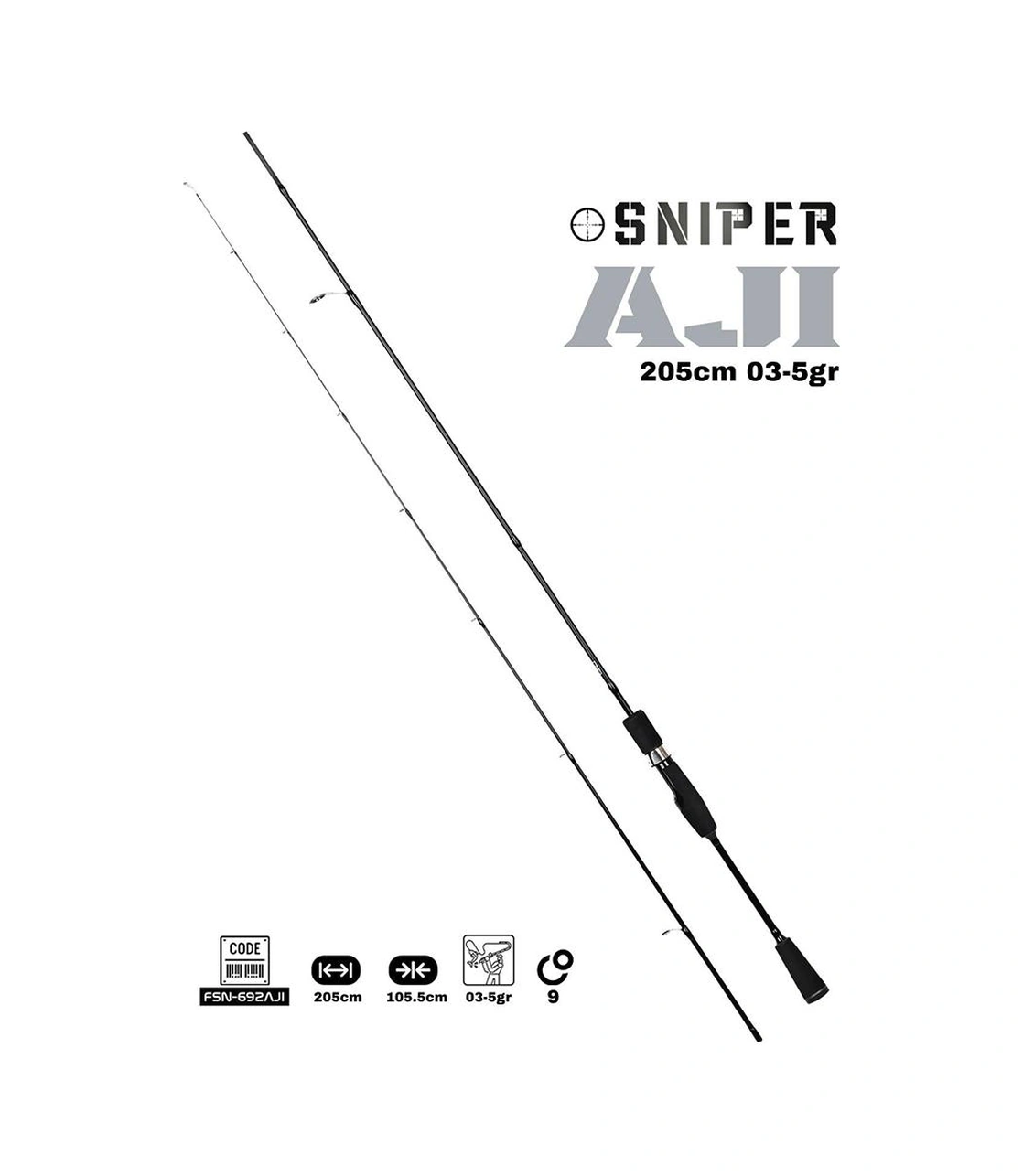 Fujin Sniper 205cm 03-5gr Aji Lrf Kamış