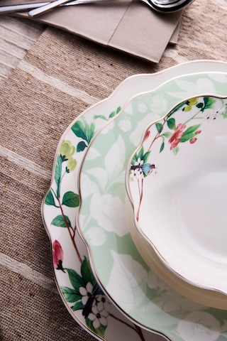 Porselen Bridy Bone 24 Parça 6 Kişilik Yemek Takımı Desenlı Desenli