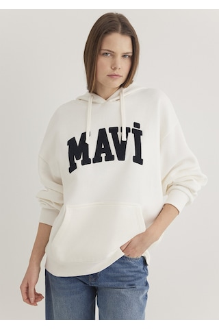 Mavi Logo Sweatshırt Hindistan Cevizi