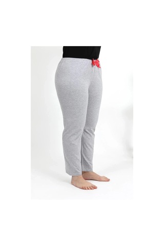 Mtm My The Mall Kadın Pamuklu Büyük Beden Alt Pijama Gri Gri