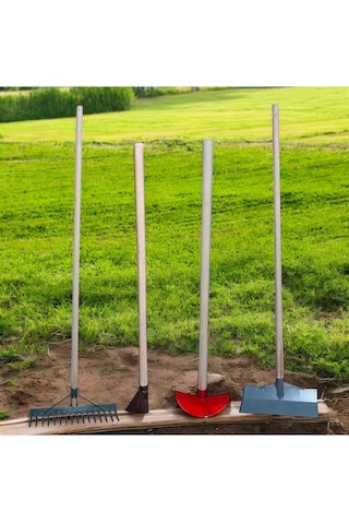 Bağ Bahçe Hobi Takım Saplı Set Üçgen Çapa Ay Çapa Gelbere Destekli Tırmık Saplı Set