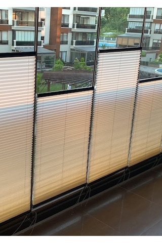 As Perde Pvc - Cam Balkon Uyumlu Ekonomik Plise Perde Vidalı