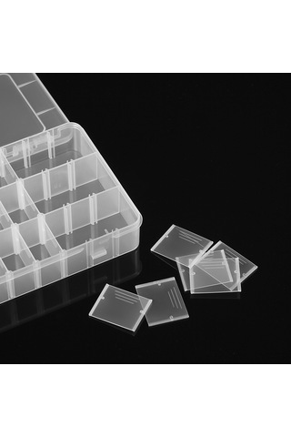 Youtek Plastik 24 Bölmeli Çekirdekli Organizer Kutusu - Küçük Aksesuar, Elektronik Parça, İlaç Ve Hobiler İçin Saklama Kutusu Beyaz