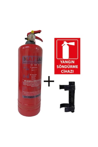 Mapeks Yangın Tüpü 2 KG + Plastik Aparatı ve Yangın Tüpü Levhası Set Mapeks Yangın Tüpü 2 KG + Plastik Aparatı ve Yangın Tüpü Levhası Set