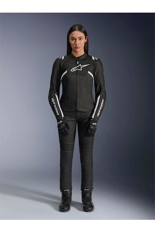 Alpinestars Stella T-sps Air V2 Korumalı Kadın Motosiklet Montu Siyah Beyaz