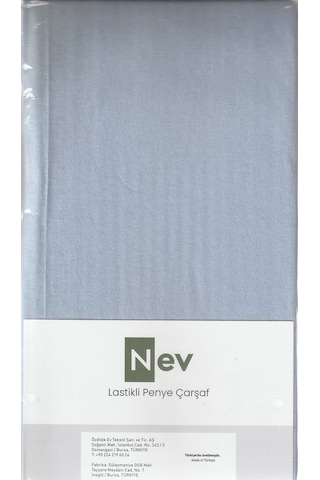 Nev Penye Çarşaf Fitted Mavi 120x200+30