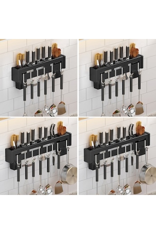 Mutfak Duvara Monte Rafsız Bıçak Tutucu