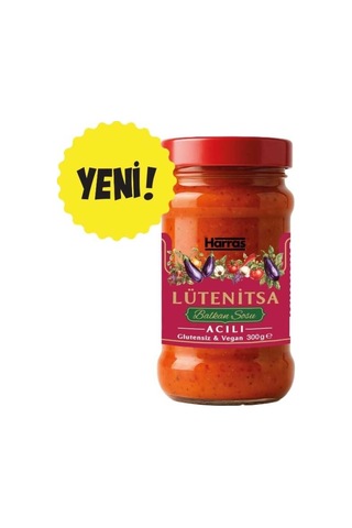 Acı Lütenitsa Balkan Sosu 300 Gr X 4 Adet Glutensiz Vegan Kahvaltılık Meze