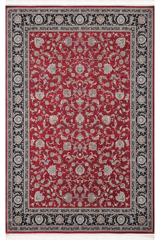 Saray Halı Alhambra Ah15a 120 Tarak Lüks Klasik Salon Halısı Özel Taban Dokulu Bordo - Kırmızı