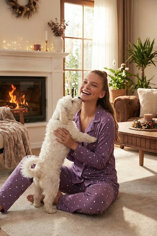 Lela Bayan Pijama Takımı 60956601 Lila LILA