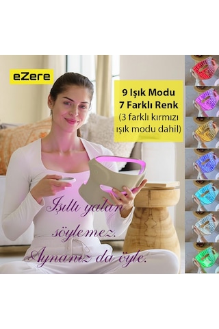 Ezere Yüz İçin Şarjlı 9 Modlu Kızılötesi & Kırmızı Işık Terapisi Maskesi 480 Boncuklu Led Cilt Bakım Masajı, Ev Tipi Işık Terapisi Krem