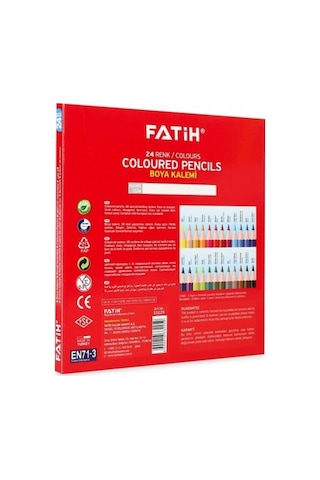 Fatih 24 Renk Tam Boy Kuru Boya Kalemi