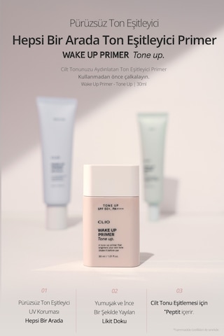 Uzun Süre Kalıcı Ton Eşitleyici Görünüm Sunan Makyaj Bazı Clio Wake Up Primer Tone Up