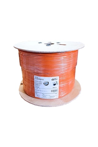 Nexans Nex1611tf5, Turuncu, Cat6, 500m, 23awg 0,58mm , Utp, %100 Bakır, Lszh Halogen Free, Makara,