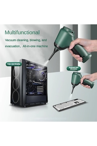 Elmpaly Yeşil Sku Tüm Yüzeyler İçin 3ü 1 Arada Kablosuz Güçlü Şarjlı El Süpürgesi Ev Araç Toz Tüy Temizleyici Uzun Ömürlü