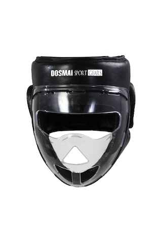 Dosmai Mika Yüz Korumalı Kick Boks Muay Thai Maç Kaskı Siya Ko372 Siyah