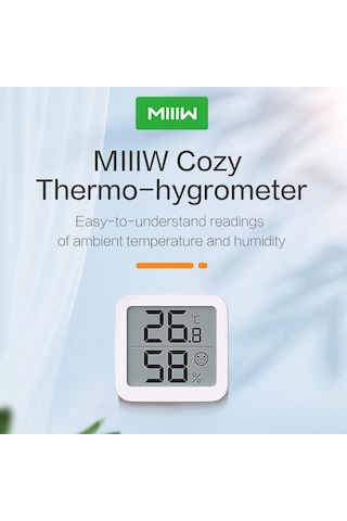 Jms Xiaomi Mıııw 2.1 İnç Sıcaklık Nem Kapalı Yüksek Hassasiyetli Bebek Odası Monitörü Büyük Lcd Ekran