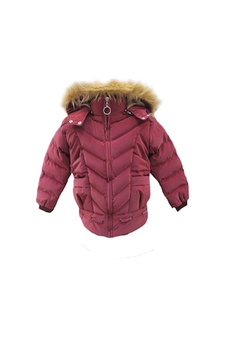 Life For Moda Kız Çocuk İçi Peluş Astarlı Çıkarılabilir Kapüşonlu Su Geçirmez Mont Kaban 3020 Bordo