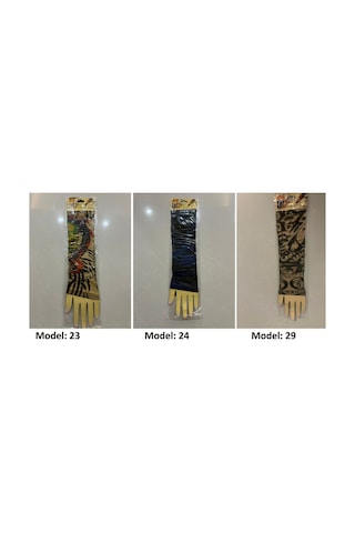 Giyilebilir Dövme 3 Çift 6 Adet Kol Çorap Dövmesi Sleeve Tattoo Set8