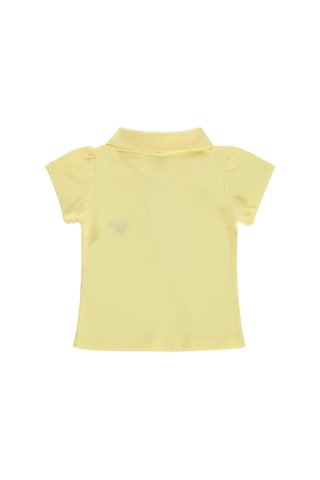 Civil Baby Çiçek Nakışlı Basic 6-18 Ay Tişört - Sarı Açık Sarı