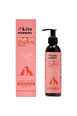 Balık Yağı 200 Ml Kedi Ve Köpekler İçin Omega 3 & 6 İçerikli Deri, Tüy, Eklem Ve Kalp Sağlığı Tamamlayıcı