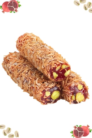 Kadayıf Kaplı Antep Fıstıklı Nar Aromalı Parmak Fitil Lokum 1kg