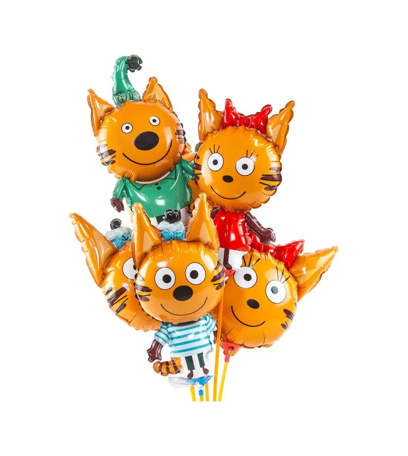 Davajdarit' Mini Figürlü Üç Kedi Balonları 123012279 YEŞİL