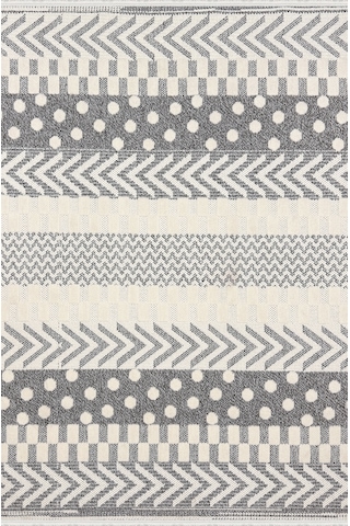 Woolen Halı Venis Bukle Halı 8801 Grı Renkli