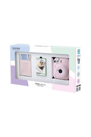 Fujifilm Instax Mini 12 Fotoğraf Makinesi + 10'lu Film + Mandal Pembe