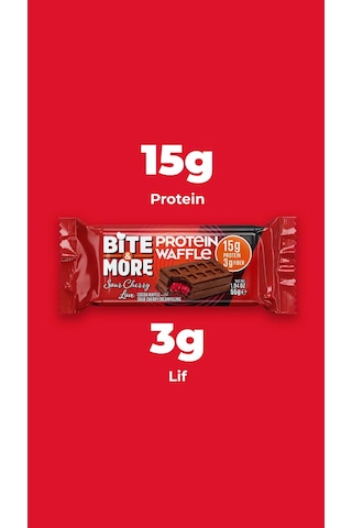Bite&more Protein Waffle 55 Gram X 1 Adet Vişne