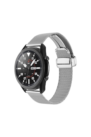Xiaomi Amazfit Pace Uyumlu Krd-85 22mm Metal Kordon Gümüş