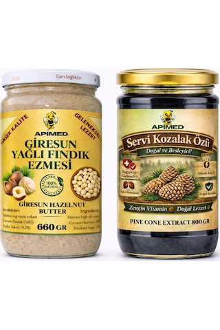 Servi Kozalak Özü 800 Gr Ve Giresun Yağlı Fındık Ezmesi 660 Gr