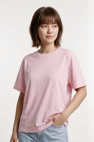 Hoxie Unisex Pembe Oversize Tişört - Minimal Tokyo Tipografi Baskılı