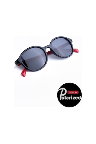 Focus On KS001-C1S-P-FÜME Siyah Kırmızı Polarize Çocuk Güneş Gözlüğü