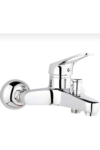 İsaoğlu Yapı Banyo Bataryası Pirinç Duş Musluğu Banyo Musluğu Gümüş