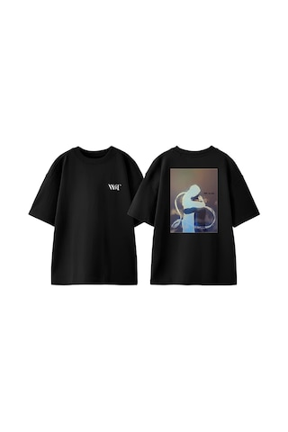 Thewert Beyond Two Souls Aiden Tasarım Sırt Baskılı Pamuk Siyah Oversize T-shirt