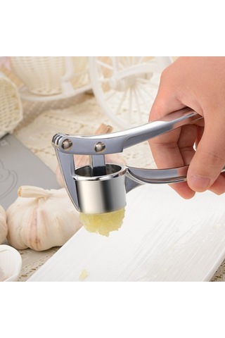 Sarımsak Pres Çinko Alaşım Kıyma Zencefil Ezici Sarımsak Gümüş Gümüş