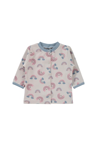 Civil Baby Gökkuşağı Empirme 1-9 Ay Pijama Takımı - Bej Taş Rengi