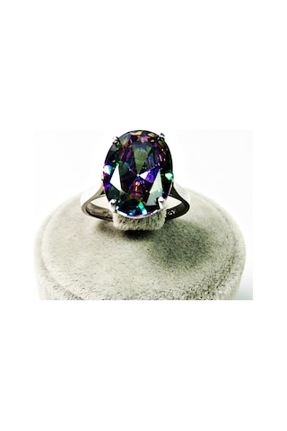 Mistik Topaz Oval Taşlı Kadın Yüzük