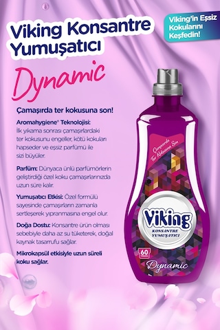 Viking Konsantre Çamaşır Yumuşatıcısı Dynamic 6 x 1440 ML