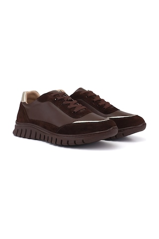 Gönderi(R) Gönderi R Kadın Kahverengi Lastik Bağcıklı Hakiki Deri Sneaker Ddza83742560