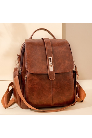 Yeni Stil Sırt Çantası Kore Tarzı Basit Şık Çanta İşe Gidip Gelme Her Şeye Uygun Büyük Kapasiteli Omuz Çantası Kahve Rengi Ana Resim Rengi Diğer